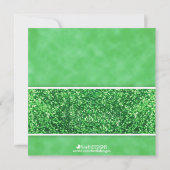  whimsical グリッター 卒業発表 - 緑 招待状 (裏面)