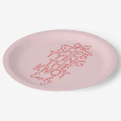 whimsical コケッタの蝶結び ウェディングシャワー ペーパープレート (アングル)