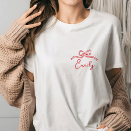 whimsical コケッティー ボウタイニング ノット ブライダルシャワー tシャツ