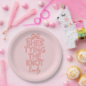  whimsical コケッティー ボウ タイイング ノット ブライダル シャワー ペーパープレート (パーティー)