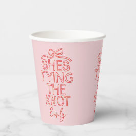  whimsical コケッティー ボウ タイイング ノット ブライダル シャワー 紙コップ