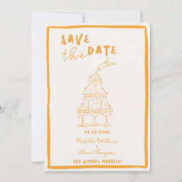 whimsical ゴールデンアワー Save The Date 招待状