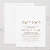  whimsical ゴールドカリグラフィー ウェディング ブランシュ 招待状 (正面/裏面)