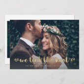 whimsical ゴールド | フォトエロープメント発表 招待状 (正面/裏面)