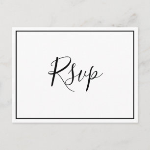 whimsical スクリプト RSVP ポストカード