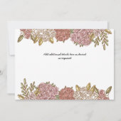  whimsical タイムライン ウォーターカラー アニマル ブライダル シャワー 招待状 (裏面)