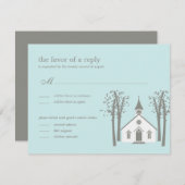 whimsical チャペル 結婚式 出席確認カード / 返信カード (正面/裏面)