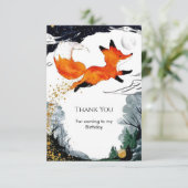 whimsical ファン フォックス バースデー サンキューカード (スタンド正面)