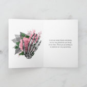 whimsical フラワースケルトン ゴシックウェディング サンクス サンキューカード (内部)