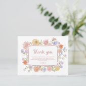  whimsical フラワー ブライダル シャワー サンキューカード (スタンド正面)