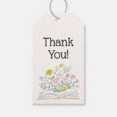 whimsical フラワー 新たな章 ブライダルシャワー ギフトタグ (正面)