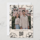  whimsical フレンチ ヴィンテージ フラワー 手描き 結婚式 セーブザデート (裏面)