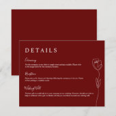  whimsical ライン ローズ 詳細 封入 カード (正面/裏面)