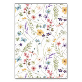  whimsical ワイルドフラワーの牧場でのウェディング テーブルナンバー (裏面)