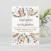 whimsical ワイルドフラワーズ エレガント モダン インスピリビティ 招待状 (スタンド正面)