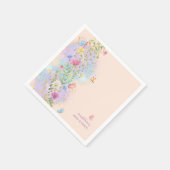  whimsical ワイルドフラワーズ フラワーデザイン ブライダルシャワー スタンダードカクテルナプキン (角)