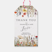  whimsical ワイルドフラワー ベビーシャワー サンクス ギフトタグ (正面)