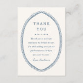 whimsical ヴィンテージ ティーパーティー ブライダルシャワー サンキューカード (正面)