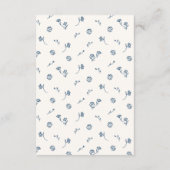 whimsical ヴィンテージ ティーパーティー ブライダルシャワー サンキューカード (裏面)