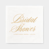 whimsical 太字カリグラフィーブライダルシャワー 箔ナプキン (正面)