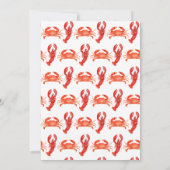  whimsical 彼女をキャッチ レッド コー​​スタル ブライズシャワー 招待状 (裏面)