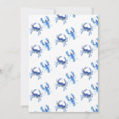  whimsical 彼女をキャッチ 青い沿岸 ブライダルシャワー 招待状 (裏面)