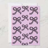  whimsical 手描きのリボン ウェディングシャワーの招待状 招待状 (裏面)