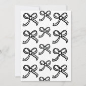  whimsical 手描きのリボン ウェディングシャワーの招待状 招待状 (裏面)