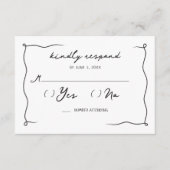  whimsical 手描きの桜のウェディング エンクロージャーカード (正面)