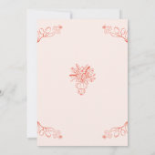 whimsical 手描きの花嫁のブランチの招待状 招待状 (裏面)