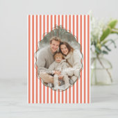  whimsical 手描きフレーム 赤ストライプ クリスマス (スタンド正面)