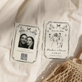 whimsical 手描き落書き セーブザデート