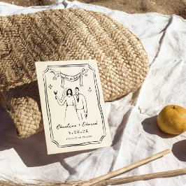 whimsical 手描き落書き セーブザデート