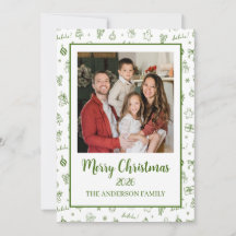  whimsical 手描き落書き 緑