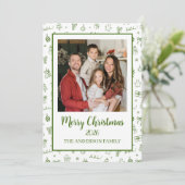  whimsical 手描き落書き 緑 シーズンカード (スタンド正面)