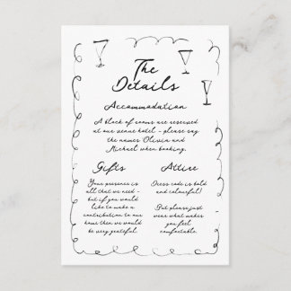  whimsical 手描き 詳細 エンクロージャー カード