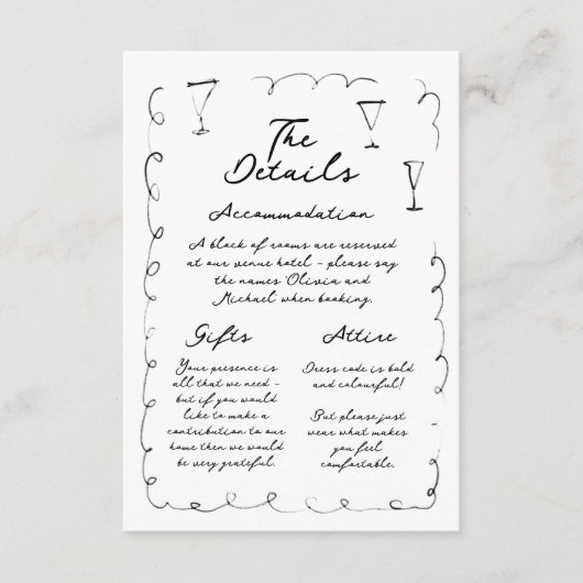  whimsical 手描き 詳細 封入カード エンクロージャーカード (正面)