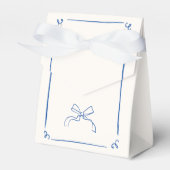 whimsical 手描き 青い ブライダルシャワー フェイバーボックス (正面サイド)