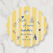  whimsical 手描き That's Amore ブライダルシャワー フェイバータグ (正面)