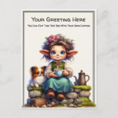  whimsical 日常感覚 ヴィンテージ アート ポストカード (正面)