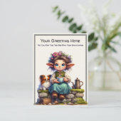  whimsical 日常感覚 ヴィンテージ アート ポストカード (スタンド正面)