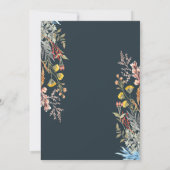  whimsical 水彩 花束 ドライ 50歳の誕生日 招待状 (裏面)