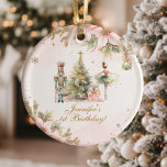 Whimsical 1st Birthday gold foil snowflakes オーナメント<br><div class="desc">Whimsical 1st Birthday gold foil snowflakes Ornament 
Matching items available.</div>