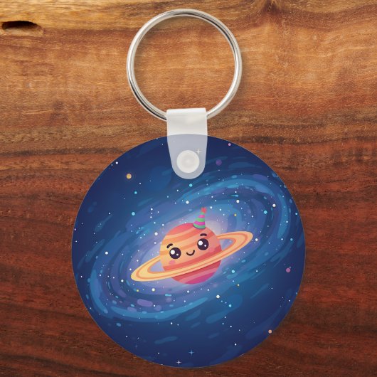 Whimsical 2026 Galaxy Party Double-Sided キーホルダー (裏面)