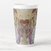 Whimsical 3 Face Love Amy Original Painting  カフェラテマグ (正面)