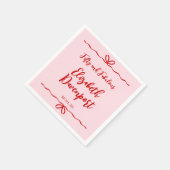 Whimsical 50 and Fabulous Bow Doodle Birthday スタンダードカクテルナプキン (角)