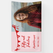 Whimsical 50 and Fabulous Doodle Birthday Photo  横断幕 (縦)