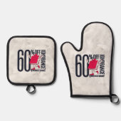 Whimsical 60 Percent Off Ignorance Book Lover Oven 鍋つかみ&鍋敷きセット (正面)