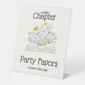 Whimsical A New Chapter Bridal Shower Sign 台座サイン (正面)