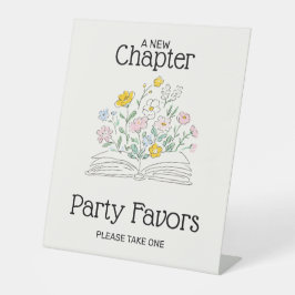 Whimsical A New Chapter Bridal Shower Sign 台座サイン
